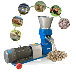 Homemade Small Flat Die Pellet Machine Manufacturing Animal Feed Granulator Poultry Pellet Feed Machine