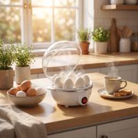 Cuiseur à œufs électrique automatique mini, capacité 7 œufs, arrêt automatique, plaque chauffante en acier inoxydable 350W, 110V/220V