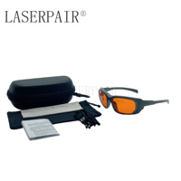 Lunettes de sécurité laser à monture intégrale en polycarbonate OD6+ TR90, protection oculaire Q-Switched 180-534nm & 800-1095nm, certifiées CE