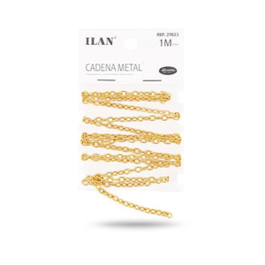 Cadena metálica Ilan de 1 metro color dorado para adornos de prendas - Product Image 2