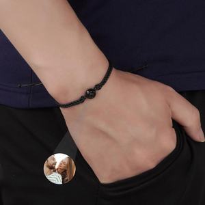 <span class=keywords><strong>Pulsera</strong></span> Trenzada Ajustable Personalizada con <span class=keywords><strong>Foto</strong></span>, Pulseras de Proyección para Parejas con <span class=keywords><strong>Foto</strong></span> - Product Image 4