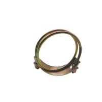 Collier de serrage en acier inoxydable à forte force de serrage avec finition électrolytique, personnalisable OEM, conception spirale droite type Tiger