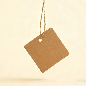 環境にやさしいプロモーションプラスチックグローバルリサイクルシールタグ紙素材で作られたバッグや衣服用の文字列 - Product Image 2