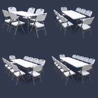 Table pliante Accueil table à manger chaises extérieur rectangulaire simple en plastique marché de nuit décrochage apprentissage table portable