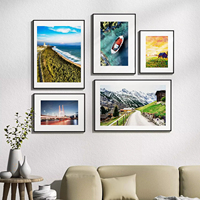 Cadre mural moderne et simple en aluminium pour affiches et photos, idéal pour la décoration intérieure de la maison et du bureau