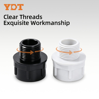 Adaptateur de conversion de filetage intérieur/extérieur en nylon, insert réducteur en plastique pour trou de passage, raccord de presse-étoupe pour câble