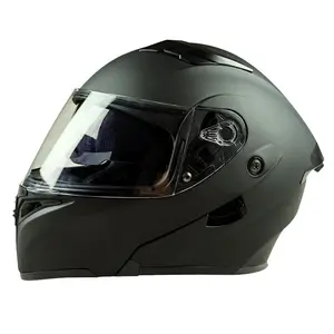 Fábrica personalizado DOT aprovado flip up capacete motocicleta com luzes led
