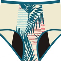 LYNMISS Marque Privée LY757 Culottes Menstruelles d'Été Douces pour Femmes, Grande Taille, Respirantes, en Coton et Spandex, Taille Haute, Hygiéniques