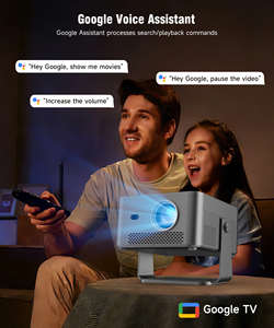 โปรเจคเตอร์ LED LCD รุ่น HY450GT สำหรับใช้ในบ้าน ความละเอียด 1080P ลำโพงในตัว ระบบปฏิบัติการ Linux ความสว่าง 1100 ลูเมนส์ ขนาดภาพ 40-140 นิ้ว ดีไซน์พกพาสะดวก - Product Image 1