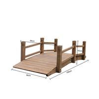 Fabricant chinois fournir des ponts de jardin en bois brun fort pont en bois de jardin