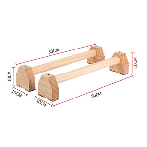 Supporto <span class=keywords><strong>Push</strong></span>-<span class=keywords><strong>Up</strong></span> in legno a doppia asta a forma di H personalizzato Calisthenics manubrio a barre parallele a piè di prodotto - Product Image 2