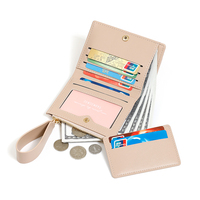 Dompet wanita pendek lintas batas TAOMICMIC Fashion warna kontras dua lipat Gelang tangan dompet multi-kartu grosir