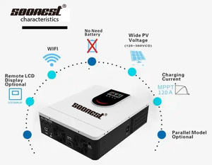Inversor solar híbrido 5Kw 24V 48 voltios CC 120 voltios CA 7Kw Inversor híbrido solar Proveedor dorado Inversor solar monofásico de 10Kw - Product Image 6
