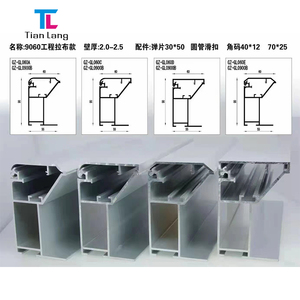 Foshan <span class=keywords><strong>prix</strong></span> usine 120*90mm tissu Snap Led boîte à lumière cadre mural profilé en aluminium pour <span class=keywords><strong>panneau</strong></span> de publicité extérieure - Product Image 4