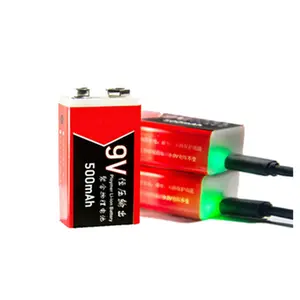 9V 700mAh USB lithium có thể sạc lại pin với Type-C sạc cổng