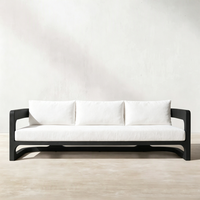 Canapé d'extérieur en alliage d'aluminium de haute qualité, mobilier de jardin pour villa, résistant à l'eau, pour cours, terrasses d'hôtel et jardins