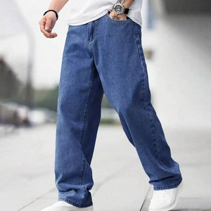 Nouvelle Collection 2026 – <span class=keywords><strong>Jean</strong></span> en Denim Minimaliste Décontracté pour Garçons Préadolescents – Coupe Droite Classique Bleu Délavé Personnalisable - Product Image 1