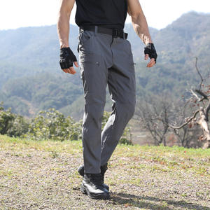 Pantalon cargo tactique léger de printemps et d'automne pour hommes, extensible et décontracté, randonnée à jambe droite et taille moyenne - Product Image 5
