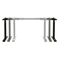 4 Memories Cadre de table électrique assis-debout avec protection anti-collision, moteur unique, double colonne, 2 étages, réglable