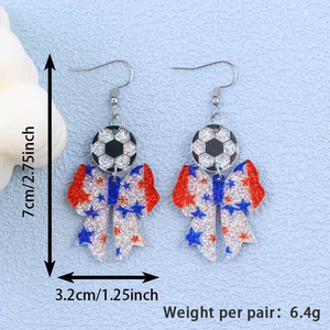 Juego <span class=keywords><strong>de</strong></span> 2 Pendientes Decorativos con Diseño <span class=keywords><strong>de</strong></span> Bandera Nacional para Fanáticos del Fútbol <span class=keywords><strong>de</strong></span> la Copa <span class=keywords><strong>Mundial</strong></span> - Product Image 1
