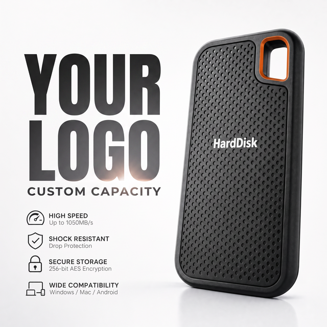 High Speed USB C Portable SSD 1TB 2TB External Solid State Drive Type-C USB 3 for Laptop PC Mac Manufacturer