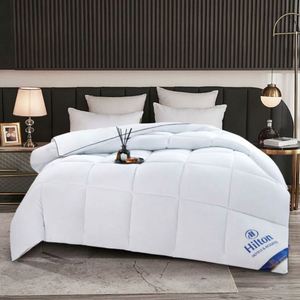 Hilton Handmade Eco-Friendly Breathable Full-Size All-Season Hotel Comforter Quilted Polyester Microfiber Printed Home Bed <b>Quilt</b> - Product Image 4