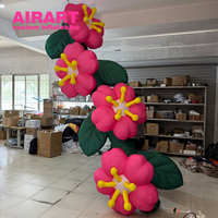 Mur de fond gonflable en forme de fleur pour photomaton et coin selfie
