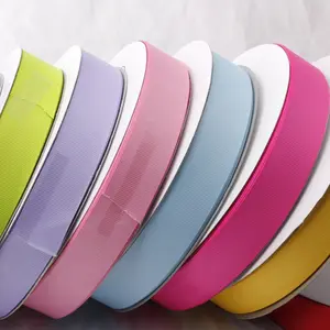 Großhandel doppelseitig benutzerdefinierte Farben geprägt gedruckt einseitiges Grosskorn-Satin-Band