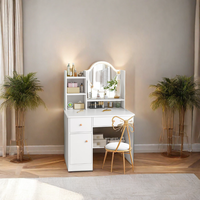 2024 nouveau coin de luxe petit 80*40*128cm table de vanité avec rangement pour cosmétiques