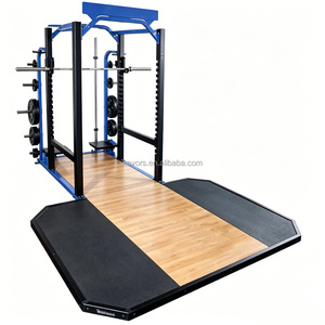 Commercial Pin Loaded <b>Half</b> <b>Rack</b> With an Integrated Lifting Platform Fitness Squat <b>Rack</b> <b>Gym</b> Cage Power <b>Racks</b> - Product Image 3