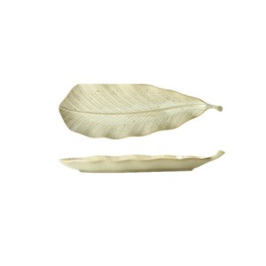 Plato de Porcelana Estilo Japonés con Diseño de Hoja, Exquisito Plato para Barbacoa, Forma Retro, Apto para Microondas - Product Image 5