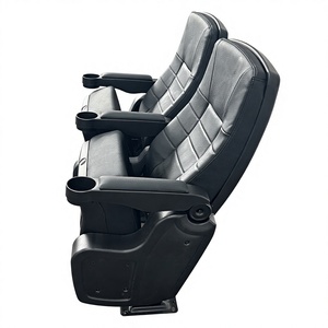 Fauteuil <span class=keywords><strong>de</strong></span> cinéma commercial pliable LEACOM SEATING LS-8605, moderne, en tissu, luxueux, avec fonction bascule complète - Product Image 2