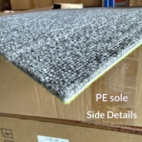 Karpet Kantor Berbentuk Ubin 50x50 Kedap Suara Polipropilena Tahan Aus Ramah Lingkungan Alas PVC/EVA Lantai Persegi Mewah Komersial