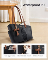 LOVEVOOK Sac à main et sac à bandoulière tendance pour femme de 12,5 pouces, petit sac fourre-tout avec fermeture éclair en cuir PU 2026
