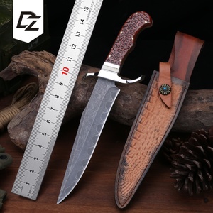 Couteau de poche tactique personnalisable Bowie, lame en acier inoxydable, manches en bois, chasse, bricolage, usage industriel, OEM - Product Image 2