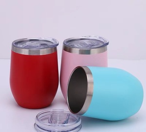 En gros 12oz Logo Personnalisé En Acier Inoxydable 304 Tasses À Oeufs <span class=keywords><strong>Gobelet</strong></span> Voyage Isolé Bière Thé Café Thermo Tasse Tasse avec Couvercle - Product Image 4