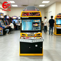 Borne d'arcade de jeu de combat haut de gamme 32 pouces, 2 joueurs, écran LCD HD, à monnayeur, logo personnalisé pour centre commercial, centre d'arcade, OEM