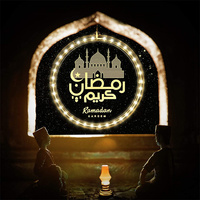 Joyeux Eid Mubarak Décoration Maison Produits les plus vendus Fournisseur 3D Suspendus LED Lumières Arabische Ramadan Dekoration Eid Décorations
