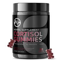 Gummies d'Ashwagandha Marque Blanche L-Théanine GABA 5-HTP Magnésium Safran Cerise Amère Complément Herbal Vente en Gros OEM
