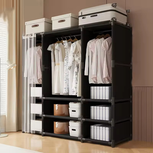 Armario Moderno de Acero Independiente Multicapa para Dormitorio, Armario Portátil de Tela para <span class=keywords><strong>Apartamentos</strong></span> y Hoteles - Product Image 6