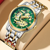 Montre homme étanche transfrontalière de luxe léger, lumineuse, à quartz, bracelet en acier inoxydable, résistante à l'eau 30M