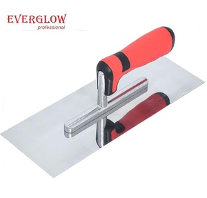 Truelle en acier inoxydable de 0,7 mm de forme trapézoïdale avec poignée en caoutchouc pour plaques de plâtre murales de 280 mm - Product Image 3