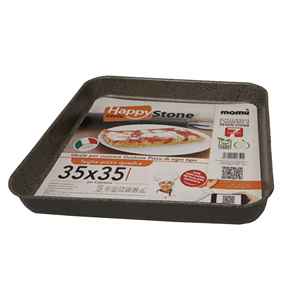 Teglia Antiaderente in Alluminio Happy Stone 35 X 35 X 6 cm Compatibile con Forni Elettrici e a Gas per Uso Domestico - Product Image 1
