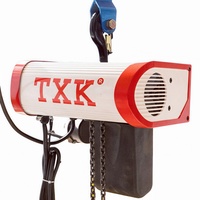 Palans à chaîne électriques compacts de type européen TXK série K, capacité 1 tonne, légers, avec chaîne FEC G80, certificat CE
