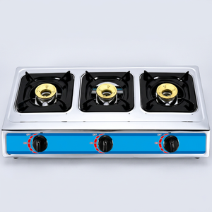 Cocina de Gas de Doble Quemador ZGBES, Superficie de Acero Inoxidable, Encendido Electrónico, Control por Perillas, Fácil de Limpiar, Uso Portátil, Función de Apagado Automático - Product Image 1