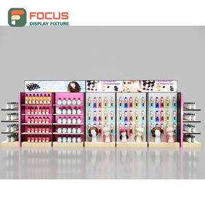 Glass Wig Display Cabinet <b>Lockable</b> Door Multi Shelf <b>Drawer</b> Combination Hair Extension Store Display Cabinet - Product Image 5