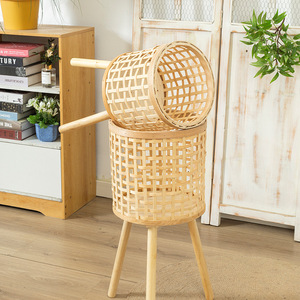 Bamboo Woven Flower <b>Stand</b> Medium Large <b>Small</b> Indoor Outdoor Plant <b>Display</b> Rack For Home Garden Decor - Product Image 4