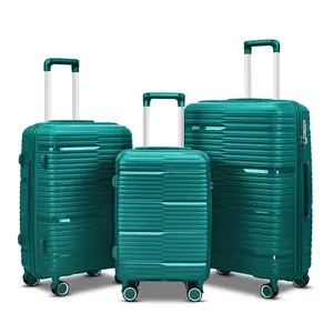 PP luggage 360 degree wheels 3-piece set of cheap price Luggage for business trips