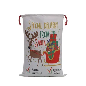 Monogram Custom Drawstring <b>Christmas</b> <b>Bag</b> Oversized Special Delivery North Pole <b>Gift</b> Santa Sack for Xmas Favor <b>Bags</b> - Product Image 6