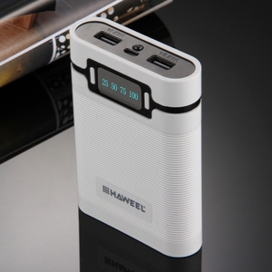 Boîtier de batterie externe HAWEEL DIY 4 x <span class=keywords><strong>18650</strong></span> (batteries non incluses) 10000 mAh avec écran LCD, 2 sorties USB et affichage - Product Image 5